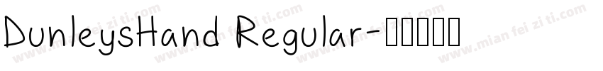 DunleysHand Regular字体转换
